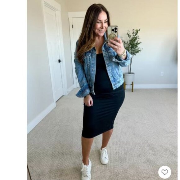 NEW Vuori Halo Essential Heather Gray Scoop-Neck Dress Sz S - Picture 2 of 6